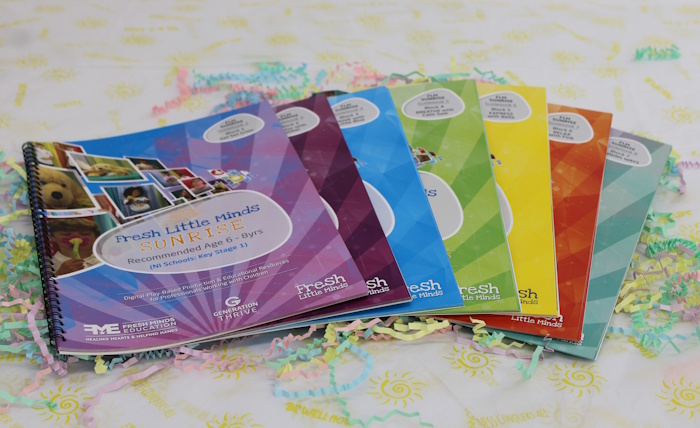 Six colourful resource books from the Sunrise Educator's Pack